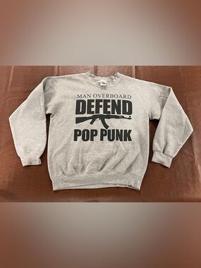 Man Overboard Band Defend Pop Punk Crewneck Sweatshirt - Size Medium